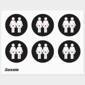 Lesbische Liefjes - Ronde Sticker (Vel)