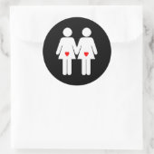 Lesbische Liefjes - Ronde Sticker (Tas)