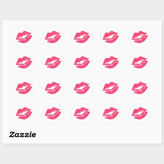 LESBISCHE LIPPEN SYMBOOL RONDE STICKER (Vel)