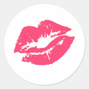 LESBISCHE LIPPEN SYMBOOL RONDE STICKER