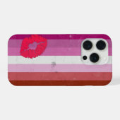 Lesbische (Lipstick) Vlag iPhone Hoesje (Achterkant horizontaal)