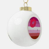 Lesbische (Lipstick) Vlag Keramische Bal Ornament (Links)