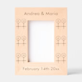 Lesbische Lovers Custom Wedding Monogrammed Gegraveerde Lijstjes (Voorkant)