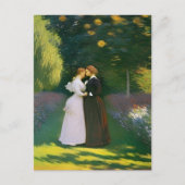 Lesbische Lovers door Monet Briefkaart (Voorkant)
