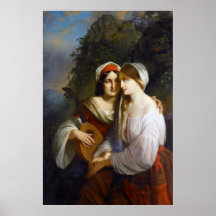 Lesbische Lovers in Italiaanse Renaissance