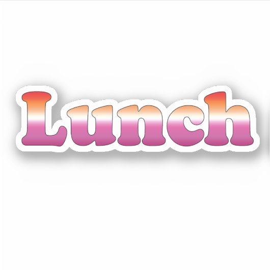 Lesbische Lunch Sticker (Voorkant)