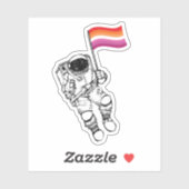 Lesbische Maanvrouw Trots Sticker (Vel)