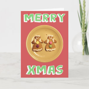 Lesbische "Merry Xmas" Kaart (met bericht)