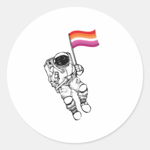 Lesbische Moonwoman Pride Ronde Sticker