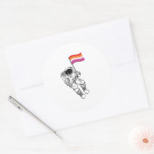 Lesbische Moonwoman Pride Ronde Sticker (Envelop)