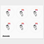 Lesbische Moonwoman Pride Ronde Sticker (Vel)