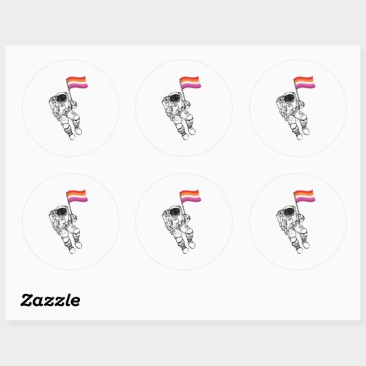 Lesbische Moonwoman Pride Ronde Sticker (Vel)
