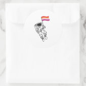 Lesbische Moonwoman Pride Ronde Sticker (Tas)