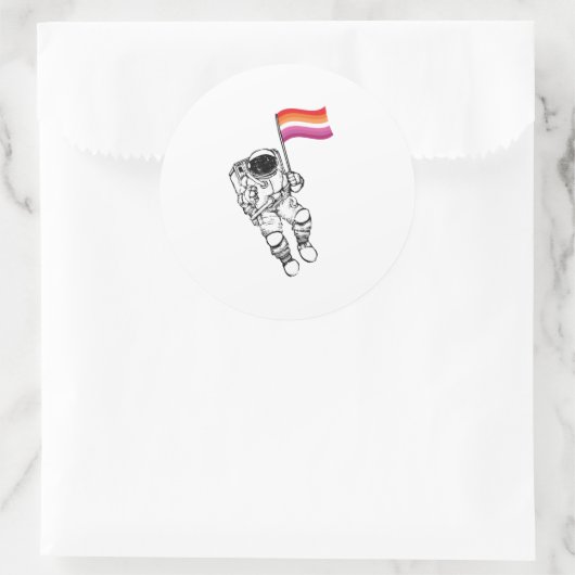 Lesbische Moonwoman Pride Ronde Sticker (Tas)