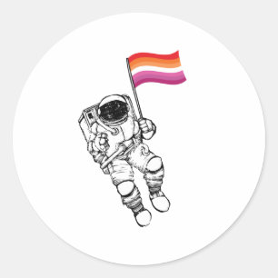 Lesbische Moonwoman Pride Ronde Sticker