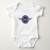 Lesbische ouders Mijn mama's Rock Emblem Paars Romper (Voorkant)