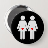 Lesbische overs - ronde button 4,0 cm (Voorkant /achterkant)
