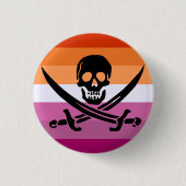 Lesbische Pirate Pride Flag Button (Voorkant)