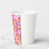 Lesbische Pride Abstracte Zen Bloembladeren Roze Papieren Bekers (Links)