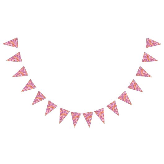 Lesbische Pride Abstracte Zen Bloembladeren Roze Vlaggetjes (Alle)