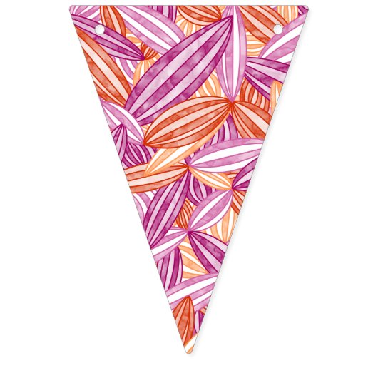 Lesbische Pride Abstracte Zen Bloembladeren Roze Vlaggetjes (Derde vlag)