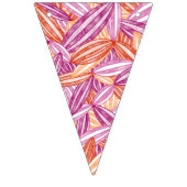 Lesbische Pride Abstracte Zen Bloembladeren Roze Vlaggetjes (Tweede vlag)