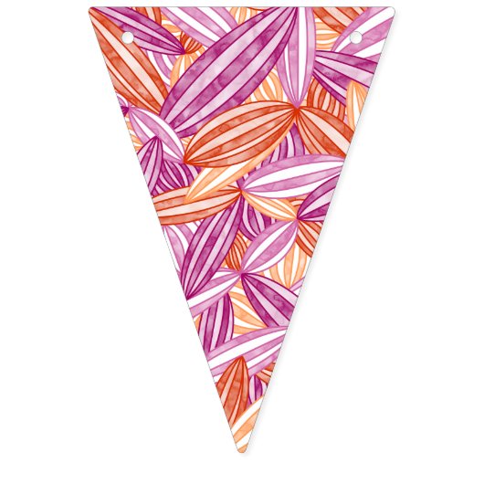 Lesbische Pride Abstracte Zen Bloembladeren Roze Vlaggetjes (Tweede vlag)