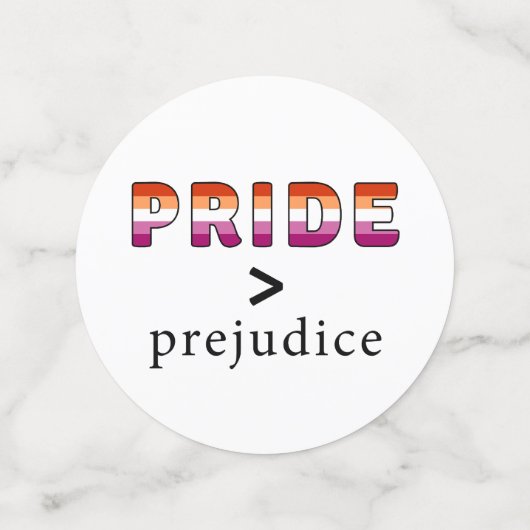 Lesbische Pride and Prejudice-confetti Confetti (Medium achterkant)