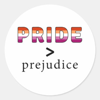 Lesbische Pride and Prejudice-confetti Ronde Sticker