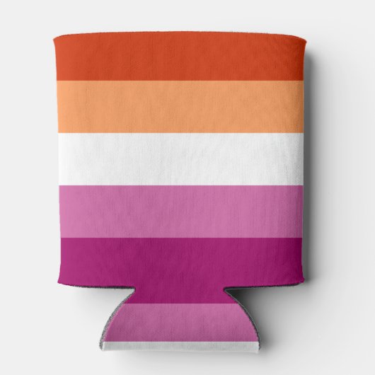 Lesbische Pride Blikjeskoeler (Achterkant)