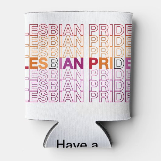 Lesbische Pride Blikjeskoeler (Voorkant)