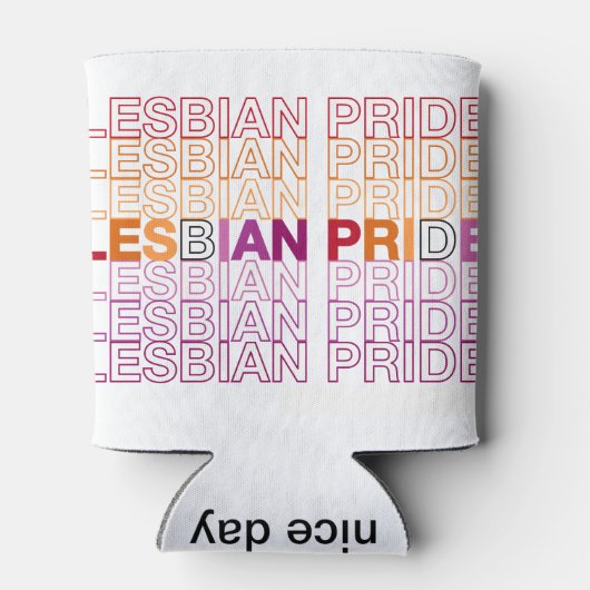 Lesbische Pride Blikjeskoeler (Achterkant)