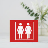 Lesbische Pride Briefkaart (Staand voorkant)