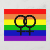 Lesbische Pride Briefkaart (Voorkant)