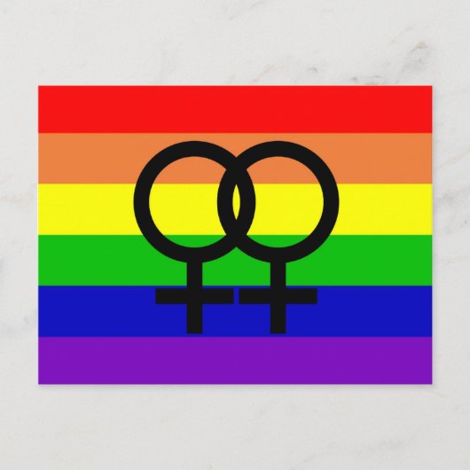 Lesbische Pride Briefkaart (Voorkant)