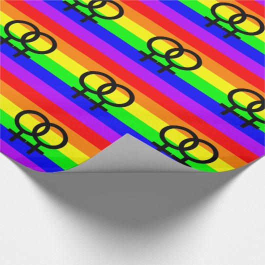Lesbische Pride Cadeaupapier (Hoek)