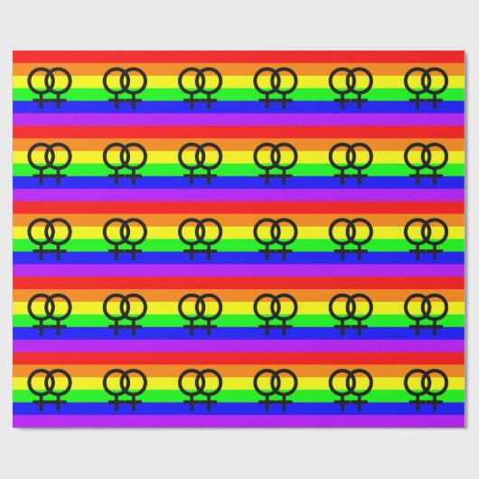 Lesbische Pride Cadeaupapier (Vlak)