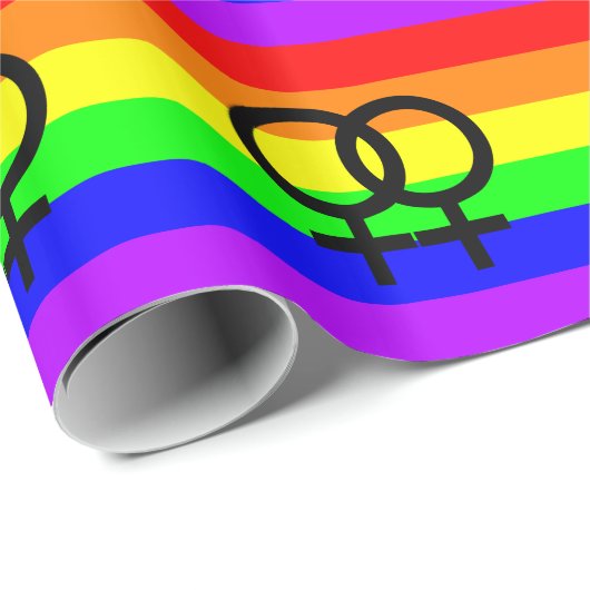 Lesbische Pride Cadeaupapier (Rol Hoek)