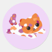 Lesbische Pride Cat Stickers (Voorkant)