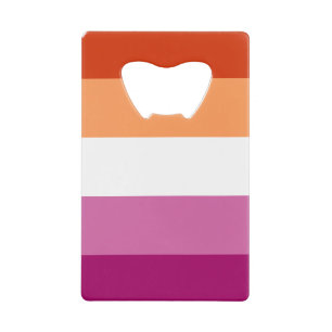 Lesbische Pride Creditkaart Flessenopener