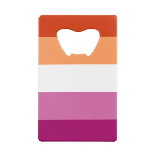 Lesbische Pride Creditkaart Flessenopener (Voorkant)