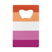 Lesbische Pride Creditkaart Flessenopener (Achterkant)