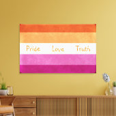 Lesbische Pride en steun Vlag Colors Art Canvas (Insitu (Woonkamer))