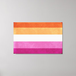 Lesbische Pride en steun Vlag Colors Art Canvas