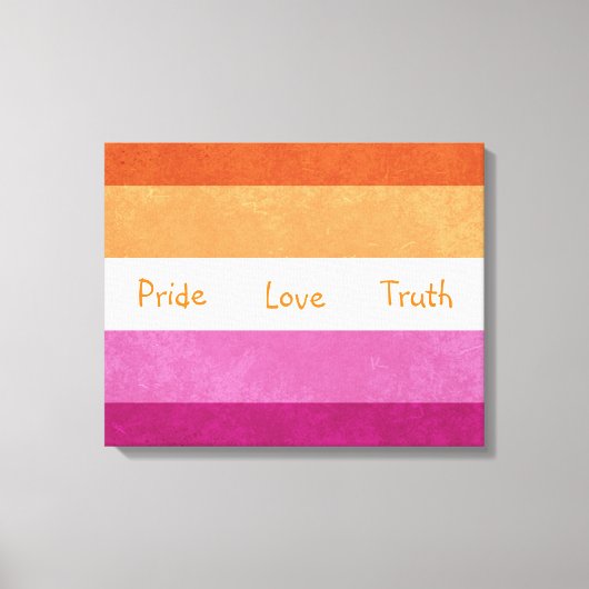 Lesbische Pride en steun Vlag Colors Art Canvas Afdruk (Voorkant)