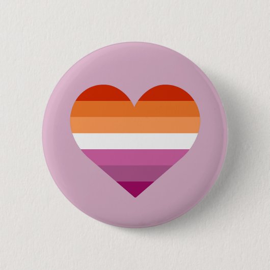 Lesbische Pride Flag Hart Ontwerp Badge Pride 2024 Ronde Button 5,7 Cm (Voorkant)