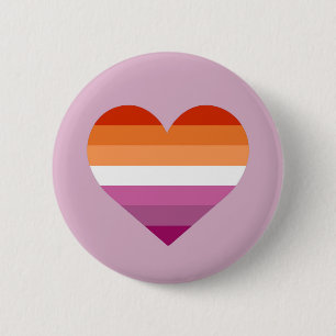 Lesbische Pride Flag Hart Ontwerp Badge Pride 2024 Ronde Button 5,7 Cm