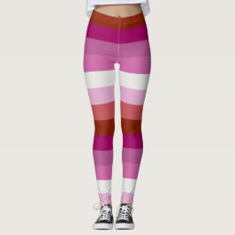 Lesbische Pride Flag LGBTQ+ Horizontale Streep Leggings