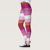 Lesbische Pride Flag LGBTQ+ Horizontale Streep Leggings (Links)