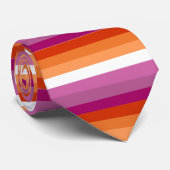 Lesbische Pride Flag Stropdas (Opgerold)